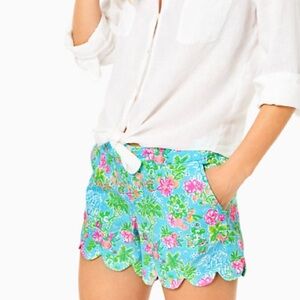 Disney Parks Collection x Lilly Pulitzer Buttercup Scalloped Shorts 8 Minnie